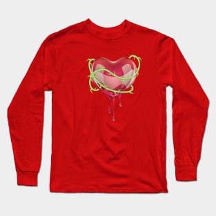 Bleeding Red Heart Long Sleeve T-Shirt